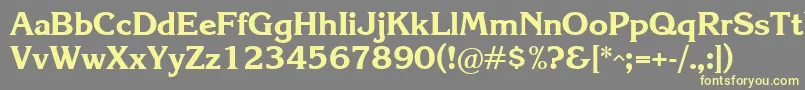 Krlb Font – Yellow Fonts on Gray Background
