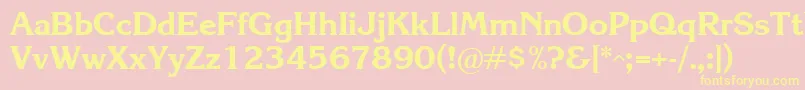 Krlb Font – Yellow Fonts on Pink Background