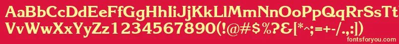 Krlb Font – Yellow Fonts on Red Background