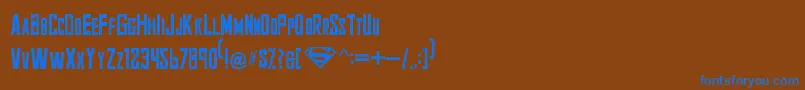 Smallville1 Font – Blue Fonts on Brown Background