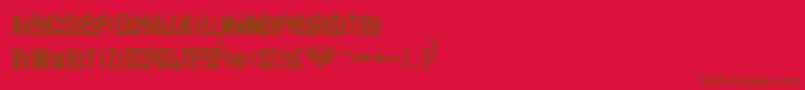 Smallville1 Font – Brown Fonts on Red Background