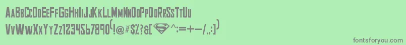 Smallville1 Font – Gray Fonts on Green Background