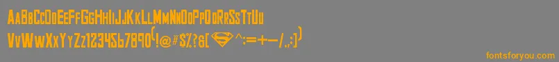 Smallville1 Font – Orange Fonts on Gray Background