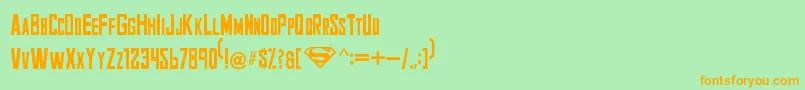 Smallville1 Font – Orange Fonts on Green Background