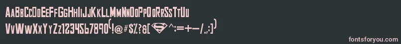 Smallville1 Font – Pink Fonts on Black Background