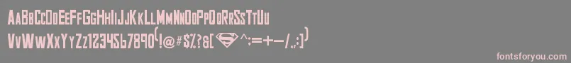 Smallville1 Font – Pink Fonts on Gray Background