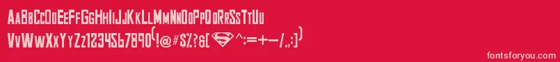 Smallville1 Font – Pink Fonts on Red Background