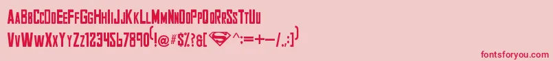 フォントSmallville1 – ピンクの背景に赤い文字