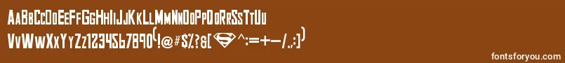 Smallville1 Font – White Fonts on Brown Background