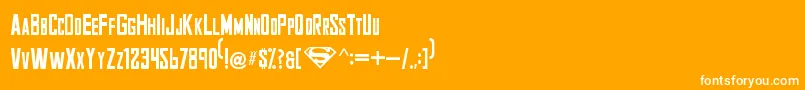 Smallville1 Font – White Fonts on Orange Background