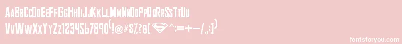 Smallville1 Font – White Fonts on Pink Background