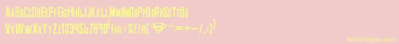 Smallville1 Font – Yellow Fonts on Pink Background