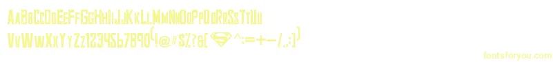 Smallville1 Font – Yellow Fonts on White Background