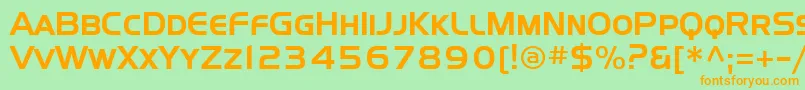 Sffourchesc Font – Orange Fonts on Green Background