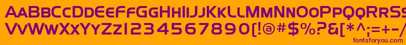 Sffourchesc-fontti – violetit fontit oranssilla taustalla