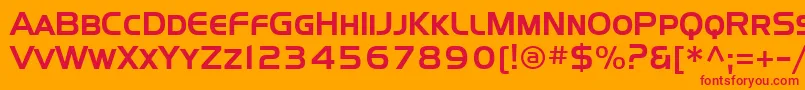 Sffourchesc Font – Red Fonts on Orange Background