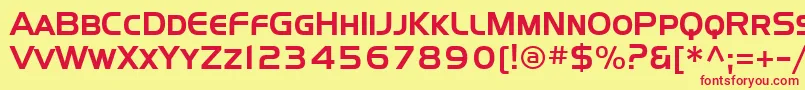 Sffourchesc Font – Red Fonts on Yellow Background