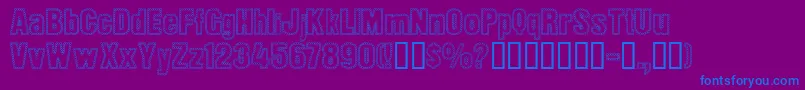 DotTrail Font – Blue Fonts on Purple Background