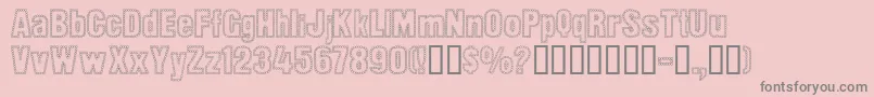 DotTrail Font – Gray Fonts on Pink Background