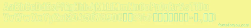 fuente DotTrail – Fuentes Verdes Sobre Fondo Amarillo
