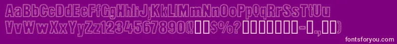 DotTrail Font – Pink Fonts on Purple Background