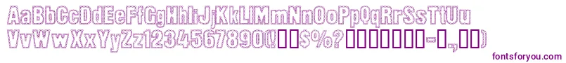 DotTrail Font – Purple Fonts on White Background