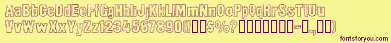 DotTrail Font – Purple Fonts on Yellow Background