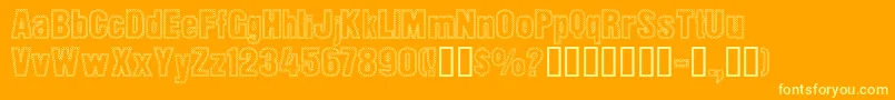 DotTrail Font – Yellow Fonts on Orange Background