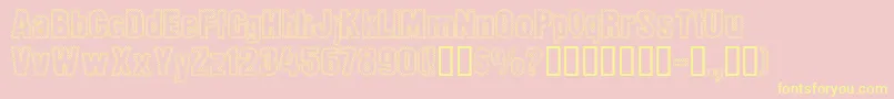 DotTrail Font – Yellow Fonts on Pink Background