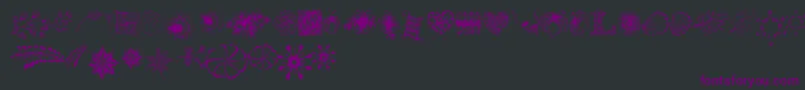 Digistampsone Font – Purple Fonts on Black Background