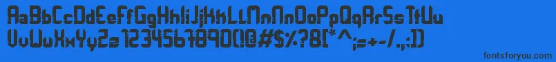 Orbitracer Font – Black Fonts on Blue Background