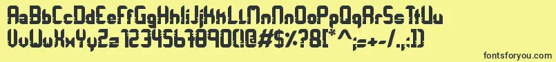 Orbitracer Font – Black Fonts on Yellow Background