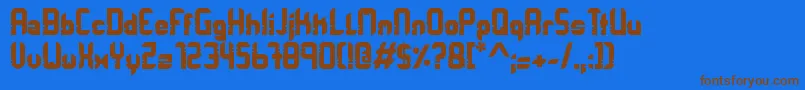 Orbitracer Font – Brown Fonts on Blue Background