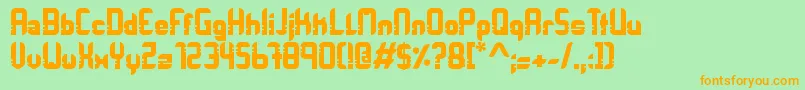 Orbitracer Font – Orange Fonts on Green Background