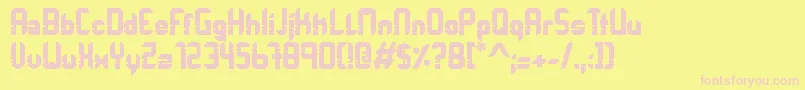 Orbitracer Font – Pink Fonts on Yellow Background