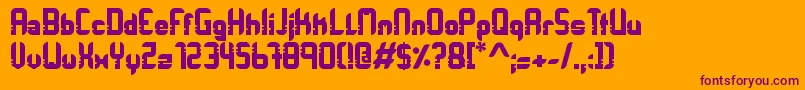 Orbitracer Font – Purple Fonts on Orange Background