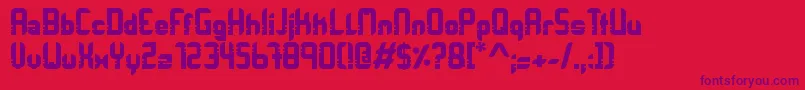 Orbitracer-fontti – violetit fontit punaisella taustalla