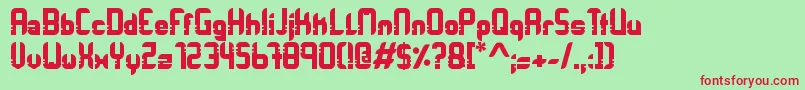 Шрифт Orbitracer – красные шрифты на зелёном фоне