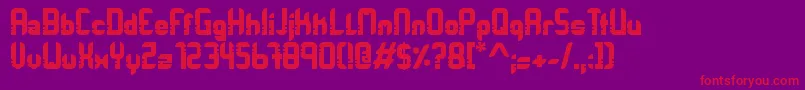 fuente Orbitracer – Fuentes Rojas Sobre Fondo Morado