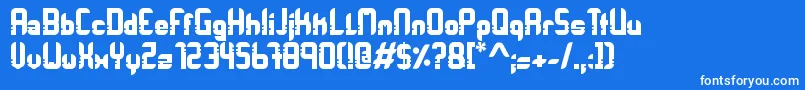 Orbitracer Font – White Fonts on Blue Background