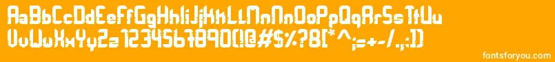 Orbitracer Font – White Fonts on Orange Background