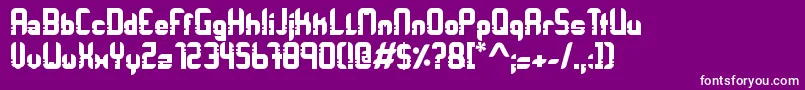 フォントOrbitracer – 紫の背景に白い文字