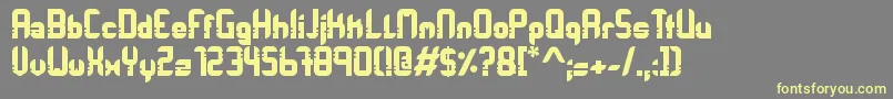 Шрифт Orbitracer – жёлтые шрифты на сером фоне