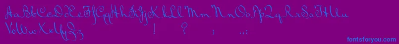 BluelminRalph-fontti – siniset fontit violetilla taustalla