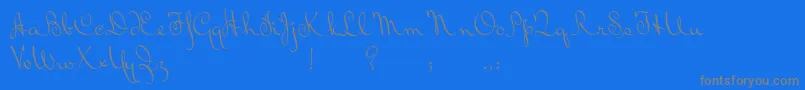 Czcionka BluelminRalph – szare czcionki na niebieskim tle
