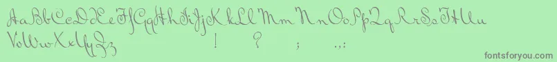 BluelminRalph Font – Gray Fonts on Green Background