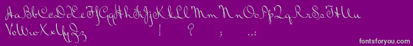 BluelminRalph Font – Green Fonts on Purple Background