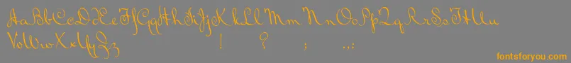 BluelminRalph Font – Orange Fonts on Gray Background