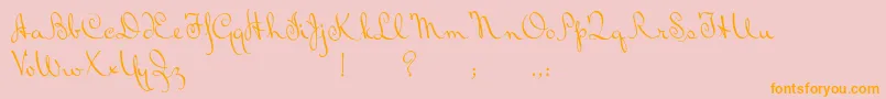 BluelminRalph Font – Orange Fonts on Pink Background