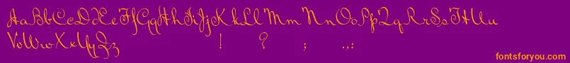 BluelminRalph Font – Orange Fonts on Purple Background